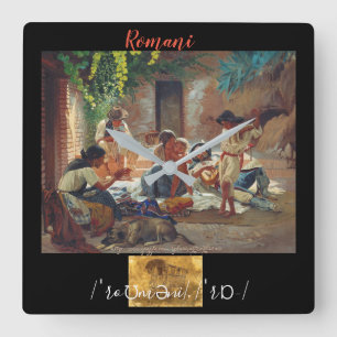 "Romani" Square Wall Clock