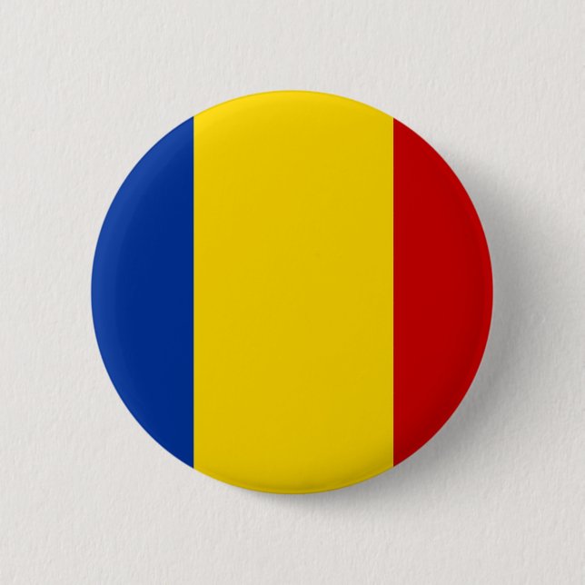 Romania 2 Inch Round Button (Front)
