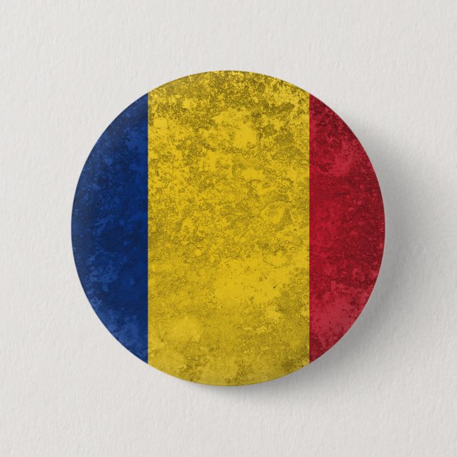 Romania 2 Inch Round Button (Front)