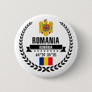 Romania 2 Inch Round Button