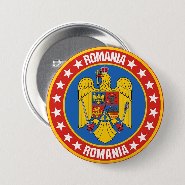 Romania                                            3 inch round button (Front & Back)