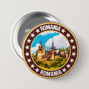 Romania 3 inch round button