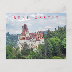 Romania Bran Castle view postcard