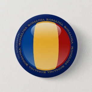 Romania Bubble Flag 2 Inch Round Button
