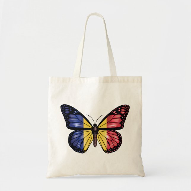 Romania butterfly monarch flag tote bag (Front)