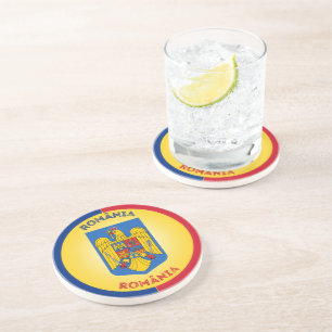 Romania Coat of Arms Circle Shape Coaster