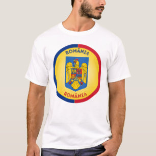 Romania Coat of Arms Circle Shape T-Shirt