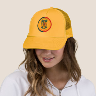 Romania Coat of Arms Circle Shape Trucker Hat