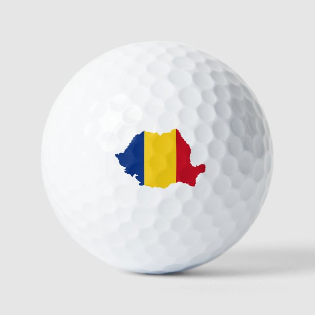 Romania Country Flag Golf Balls (Front)