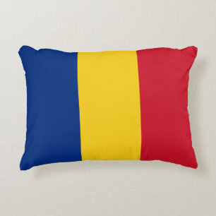 Romania flag accent pillow
