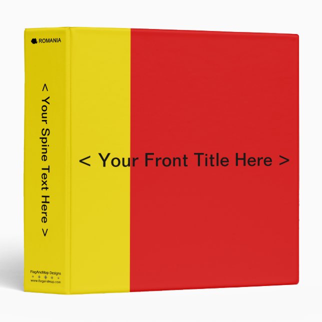 Romania Flag Binder (Front/Spine)
