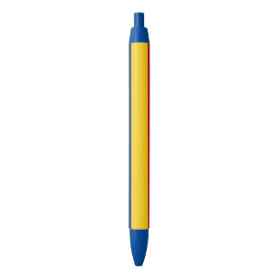 Romania Flag Black Ink Pen