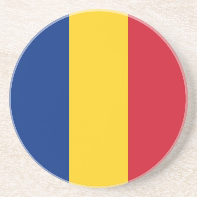 Romania flag coaster (Front)