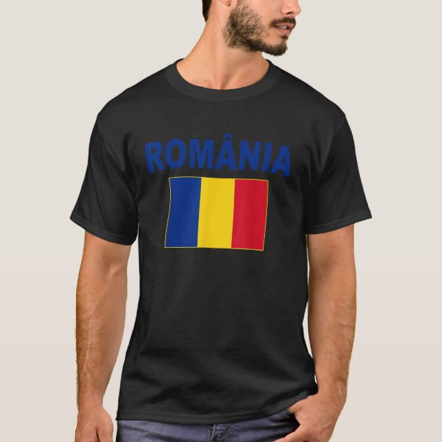 Romania Flag  Cool Romanian Flags Gift Top Tee (Front)