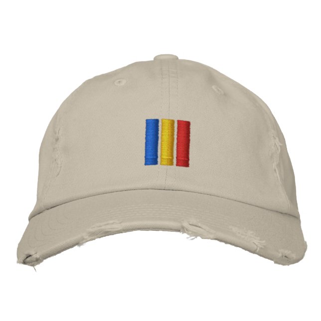 Romania Flag Embroidered Hat (Front)