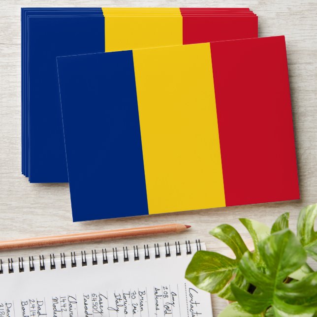 Romania flag envelope (Stacked)