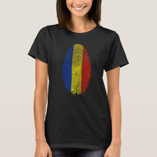 Romania Flag Fingerprint It is in my DNA Gift for T-Shirt