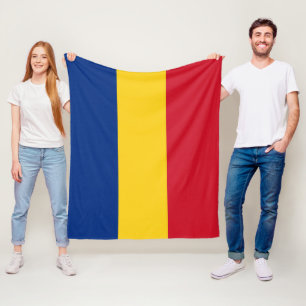 Romania flag fleece blanket