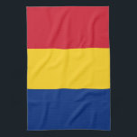 Romania flag kitchen towel<br><div class="desc">An ideal gift for all those who are patriotic of their country!</div>