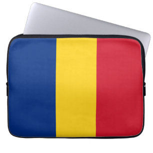 Romania flag laptop sleeve