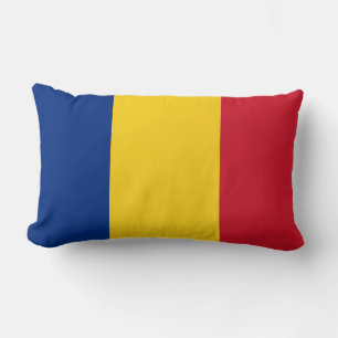 Romania Flag Lumbar Pillow