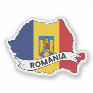 Romania Flag Map