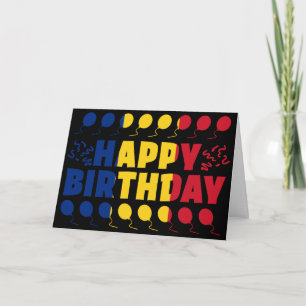 Romania Flag Patriotic Birthday Card