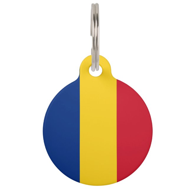 Romania flag pet tag (Front)