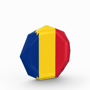 Romania flag photo block