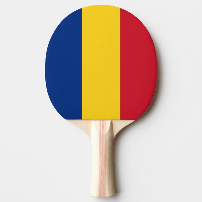 Romania Flag Ping Pong Paddle (Front)