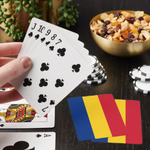 Romania flag playing cards