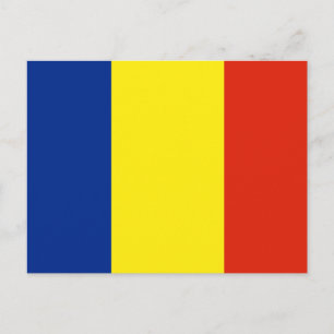 Romania flag postcard