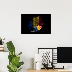 Romania flag poster
