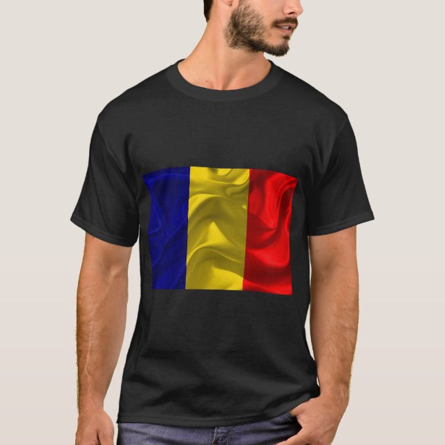 Romania Flag Pride Tee Design (Front)