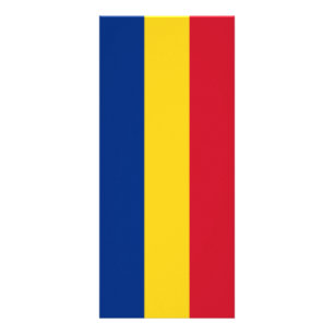 Romania flag rack card