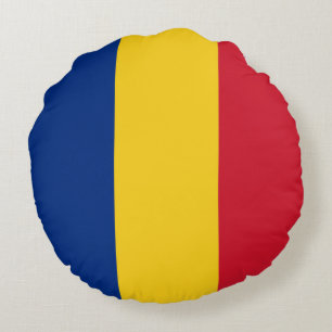 Romania flag round pillow