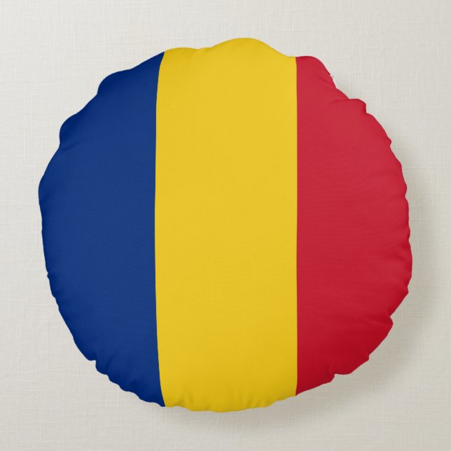 Romania flag round pillow (Back)
