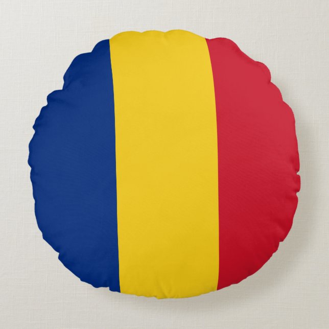 Romania Flag Round Pillow (Front)