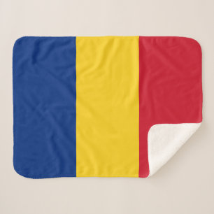 Romania Flag Sherpa Blanket