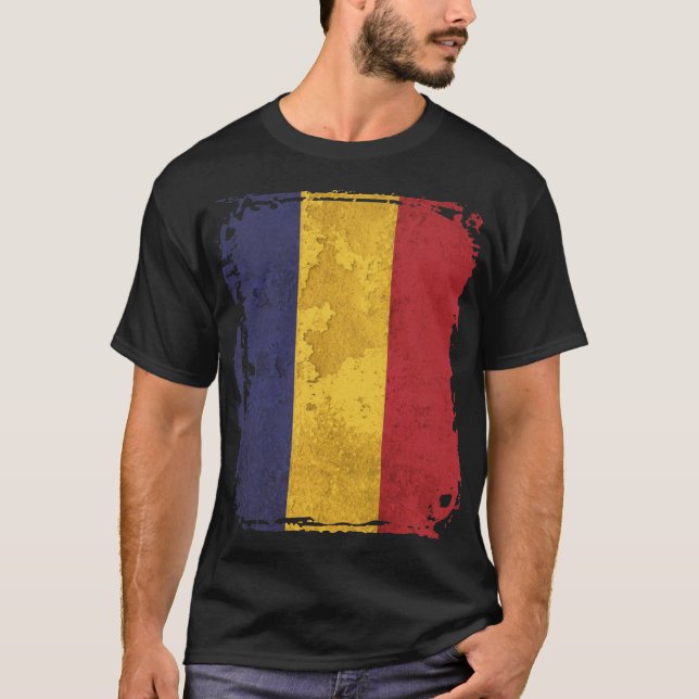 Romania Flag T-Shirt (Front)