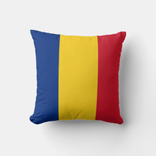 Romania Flag Throw Pillow