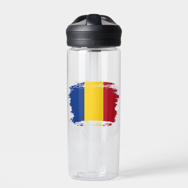 Romania flag water bottle (Front)