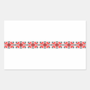 romania folk ethnic floral geometric motif costume sticker