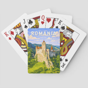 Romania Illustration Travel Art Vintage Playing Cards