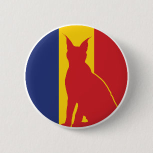 Romania Lynx Romanian National Animal Flag 2 Inch Round Button