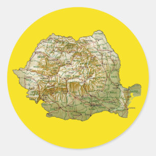 Romania Map Sticker