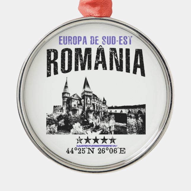 România Metal Ornament (Front)