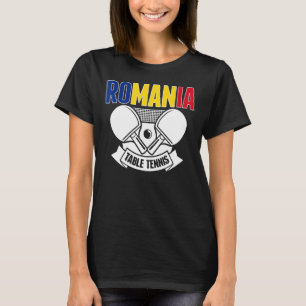 Romania Ping Pong Romanian Table Tennis Supporte T-Shirt