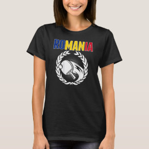 Romania Ping Pong   Romanian Table Tennis Supporte T-Shirt