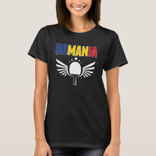 Romania Ping Pong   Romanian Table Tennis Supporte T-Shirt